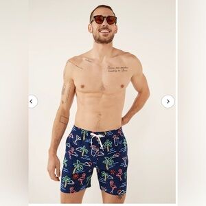 Chubbies Neon Lights Print Swim Shorts M